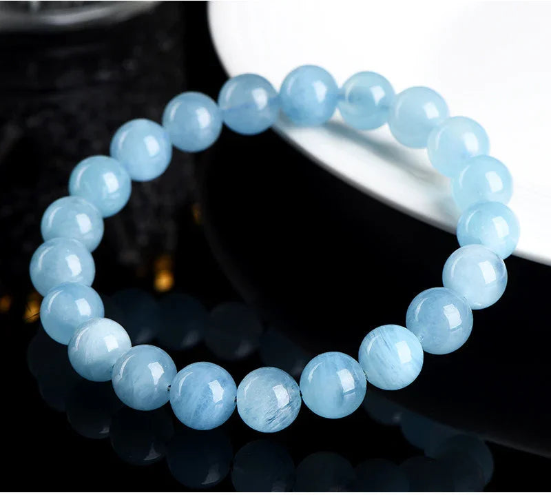 TaoVella Natural Aquamarine Crystal Tranquility & Healing Energy Bracelet - TaoVella