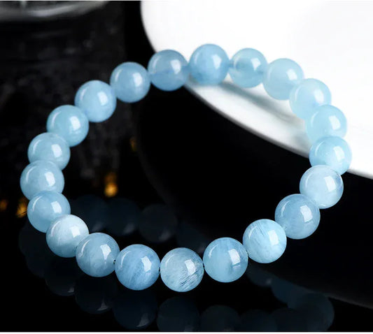 TaoVella Natural Aquamarine Crystal Tranquility & Healing Energy Protection Bracelet - TaoVella