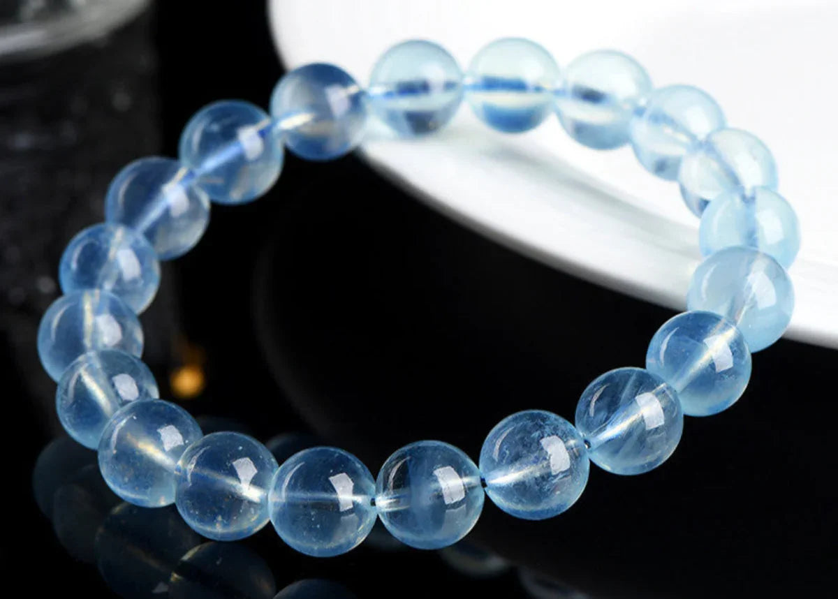 TaoVella Natural Aquamarine Crystal Tranquility & Healing Energy Bracelet - TaoVella