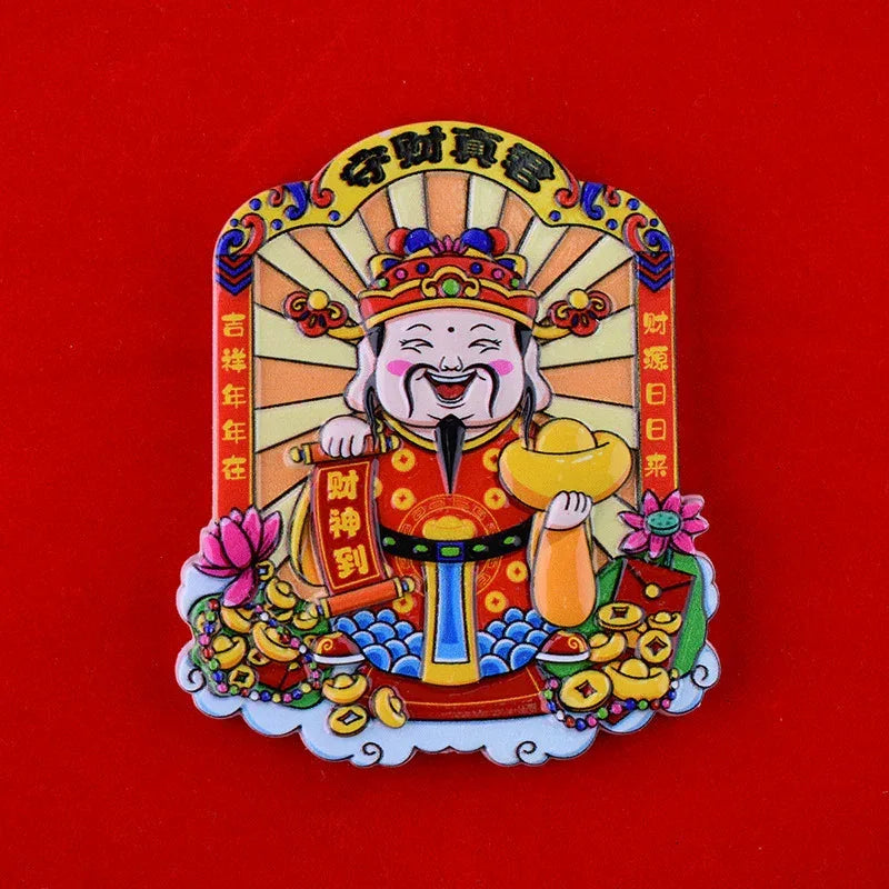 TaoVella Eastern Wealth Money Guardian God Good Luck Energy Fridge Magnet - TaoVella