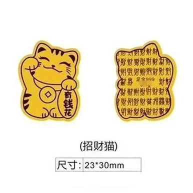 TaoVella 999 Gold Wealth Attracting Guardian Energy Good Luck Phone Gold Sticker - Spiritual Jewelry for Wealth, Protection & Healing | TaoVella