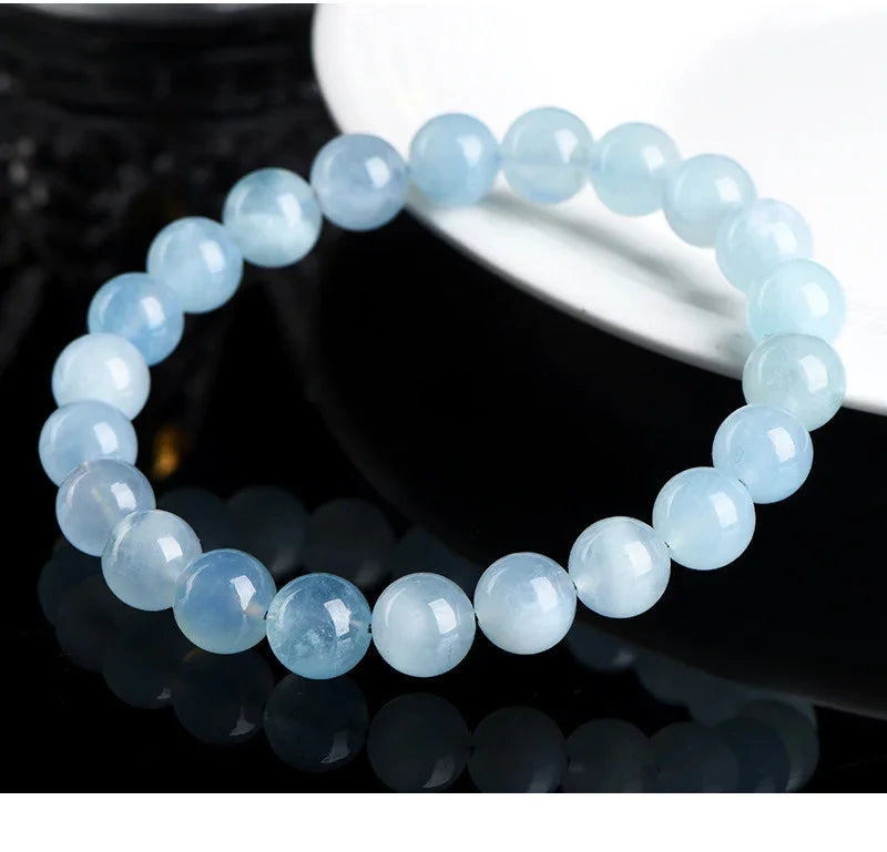 TaoVella Natural Aquamarine Crystal Tranquility & Healing Energy Bracelet - TaoVella