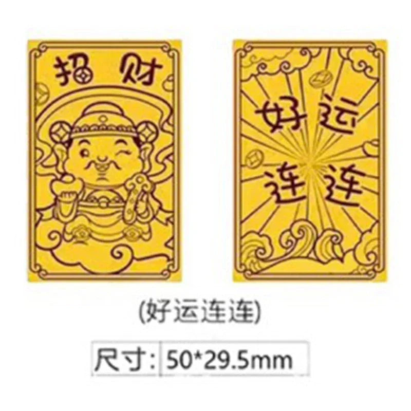 TaoVella 999 Gold Wealth Attracting Guardian Energy Good Luck Phone Gold Sticker - Spiritual Jewelry for Wealth, Protection & Healing | TaoVella