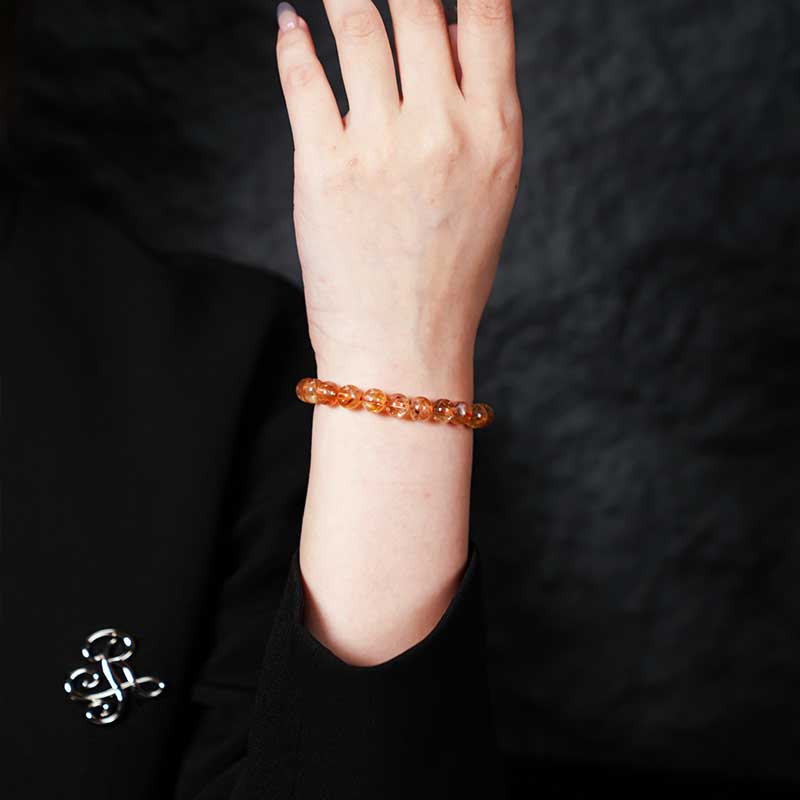 TaoVella Natural Citrine Energy for Wealth & Protection Bracelet Good Luck Crystal