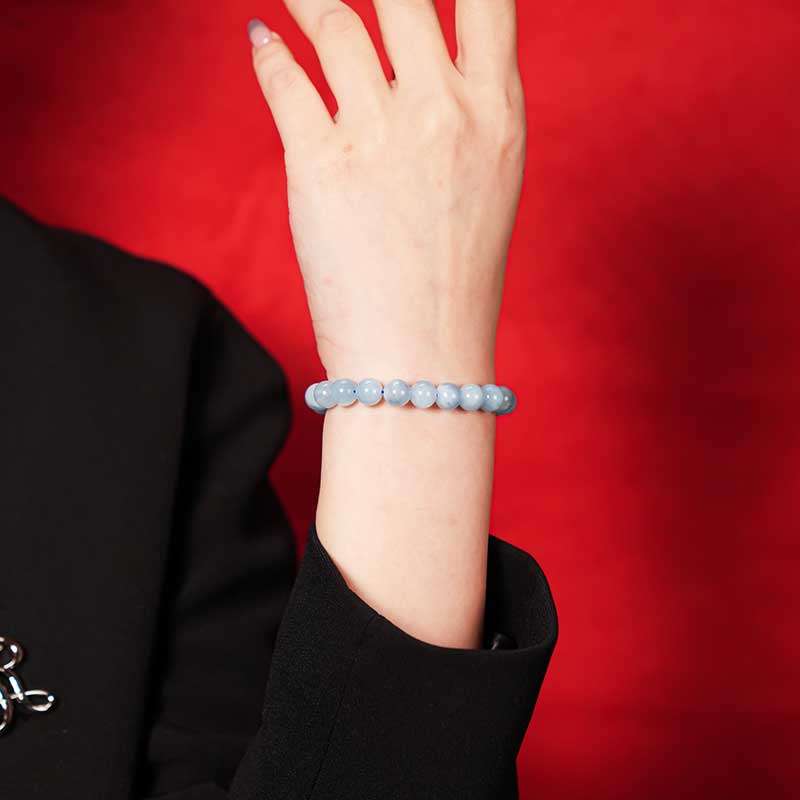 TaoVella Natural Aquamarine Crystal Tranquility & Healing Energy Protection Bracelet