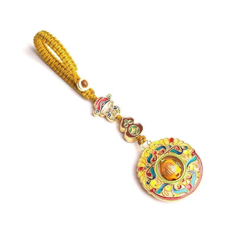 TaoVella Handcrafted Brass Gourd Good Luck and Peace Energy Protection Keychain - Spiritual Jewelry for Wealth, Protection & Healing | TaoVella