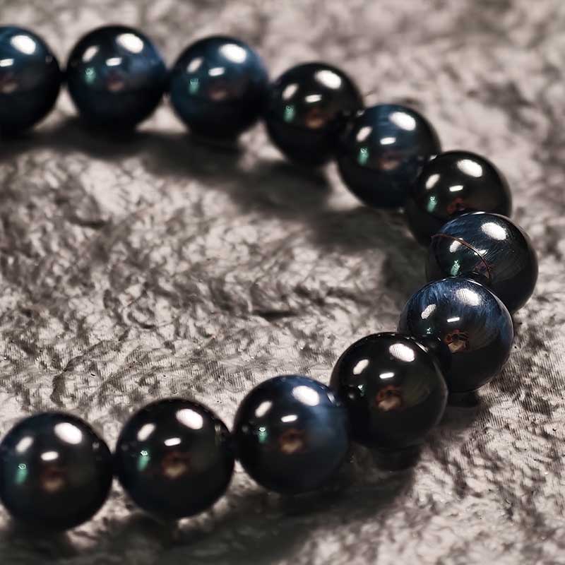 TaoVella Natural Blue Tiger Eye Career Wealth Good Luck Bracelet 6