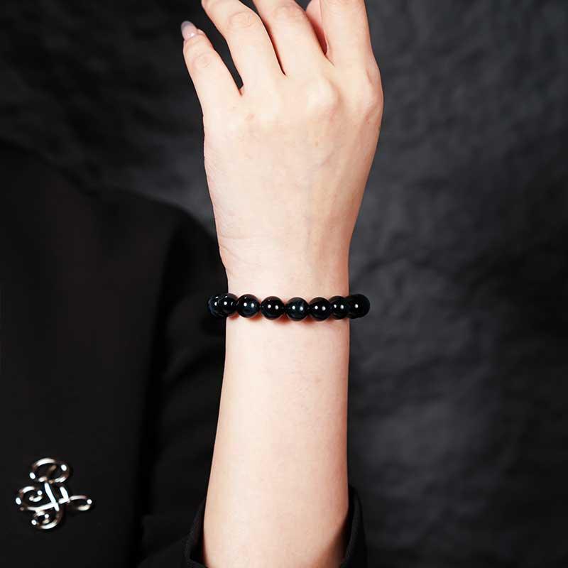 TaoVella Natural Blue Tiger Eye Career Wealth Good Luck Bracelet - TaoVella