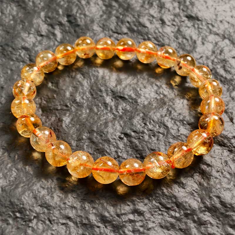 TaoVella Natural Citrine Energy for Wealth & Protection Bracelet Good Luck Crystal Bracelet
