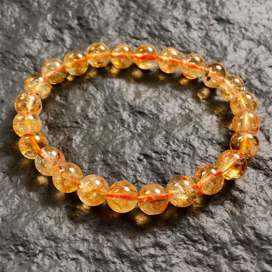 TaoVella Natural Citrine Energy for Wealth & Protection Bracelet Good Luck Crystal Bracelet