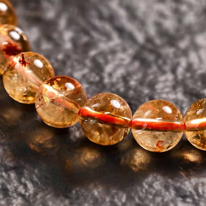 TaoVella Natural Citrine Energy for Wealth & Protection Bracelet Good Luck Crystal Bracelet