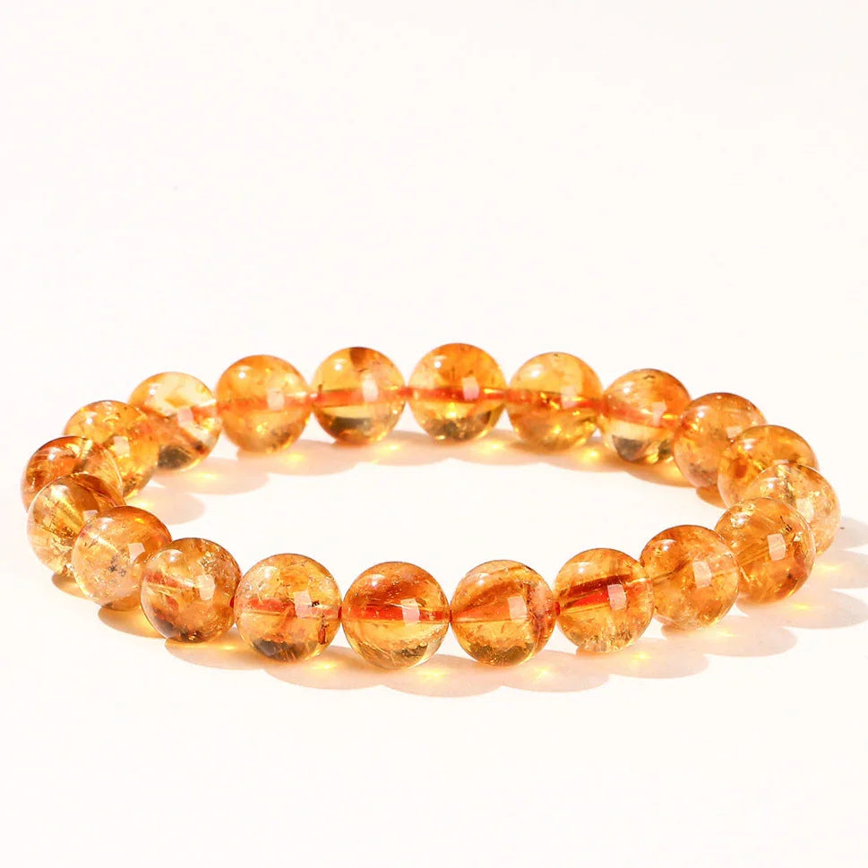 TaoVella Natural Citrine Energy for Wealth & Protection Bracelet Good Luck Crystal Bracelet