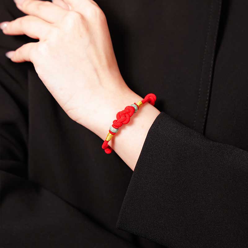 TaoVella Red String Jade Guardian & Lucky Couple Protection Bracelet