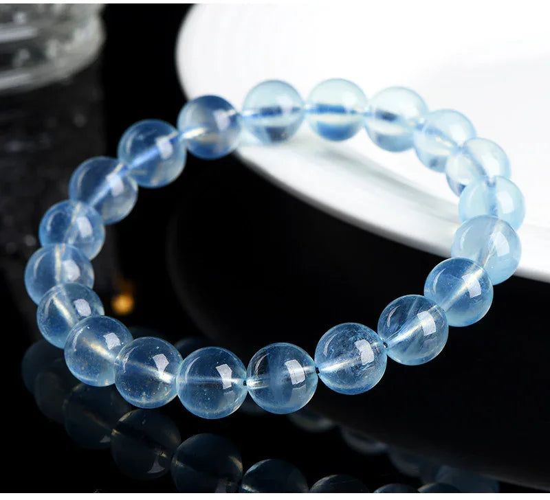 TaoVella Natural Aquamarine Crystal Tranquility & Healing Energy Bracelet - TaoVella