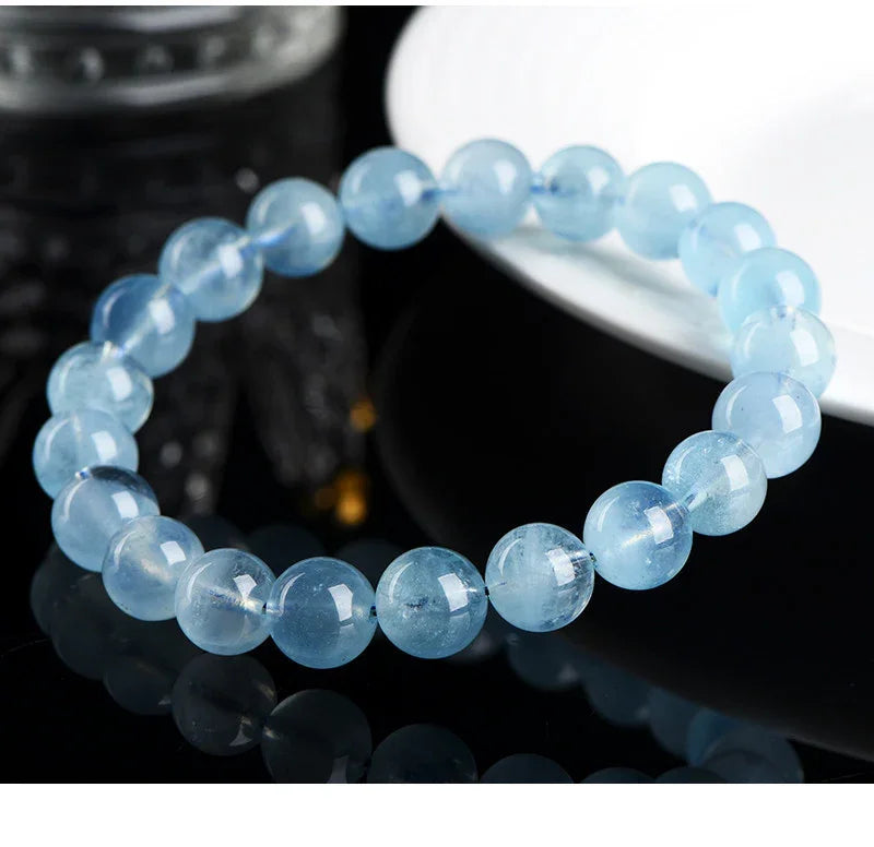 TaoVella Natural Aquamarine Crystal Tranquility & Healing Energy Bracelet - TaoVella