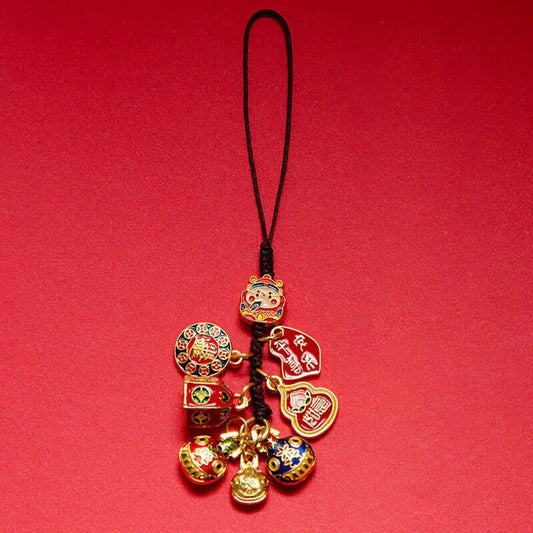 TaoVella Eastern God of Wealth Blessing Bag Keychain for Career, Peace, and Prosperity - Spiritual Jewelry for Wealth, Protection & Healing | TaoVella