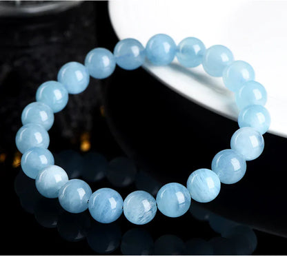 TaoVella Natural Aquamarine Crystal Tranquility & Healing Energy Bracelet - TaoVella