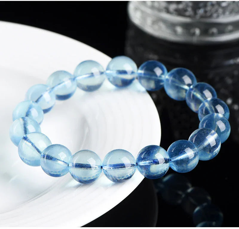 TaoVella Natural Aquamarine Crystal Tranquility & Healing Energy Bracelet - TaoVella