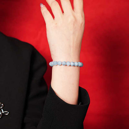 TaoVella Natural Aquamarine Crystal Tranquility & Healing Energy Protection Bracelet