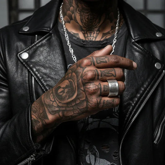 TaoVella 925 Silver Taoist Golden Light Mantra Spiritual Healing Protection Ring (Adjustable) - TaoVella