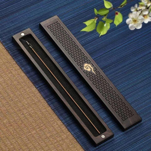 TaoVella Eastern Natural Ebony Incense Burner Fireproof Incense Box - TaoVella