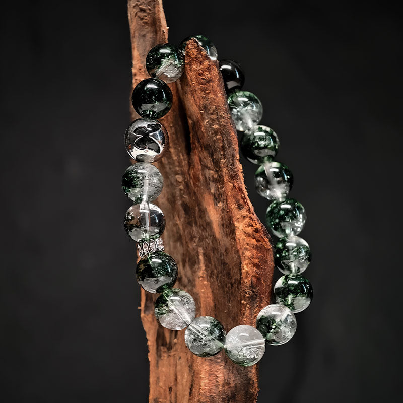 TaoVella Green Phantom 925Silver Butterfly Wealth Energy Protect Bracelet