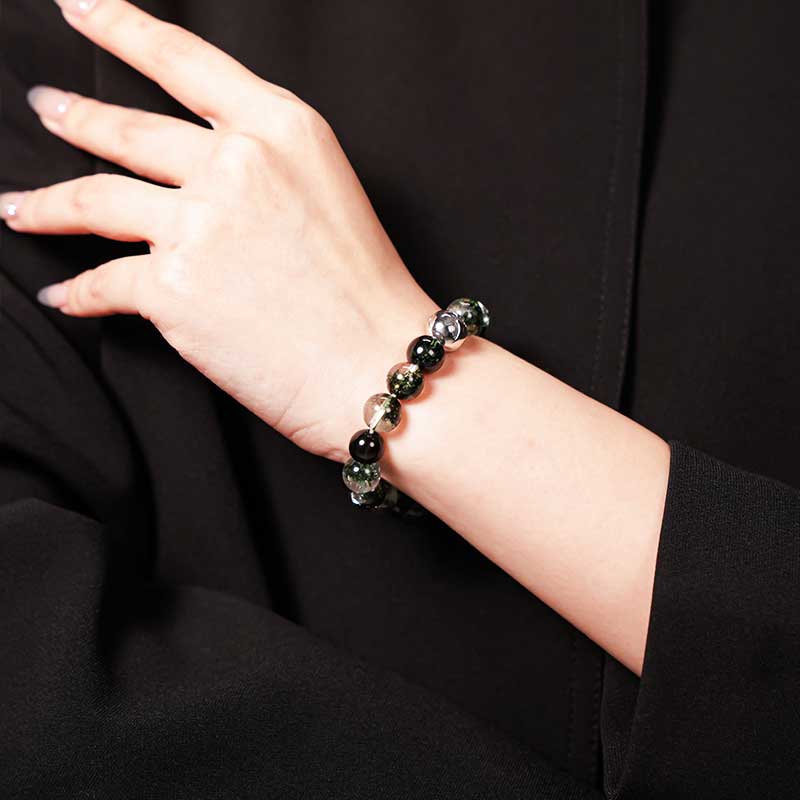 TaoVella Green Phantom 925Silver Butterfly Wealth Energy Protect Bracelet