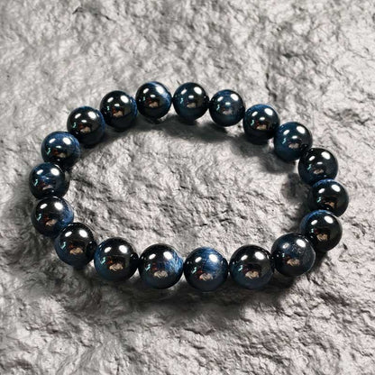 TaoVella Natural Blue Tiger Eye Career Wealth Good Luck Bracelet
