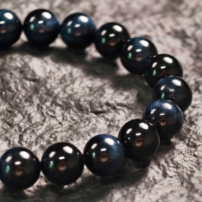 TaoVella Natural Blue Tiger Eye Career Wealth Good Luck Bracelet 6