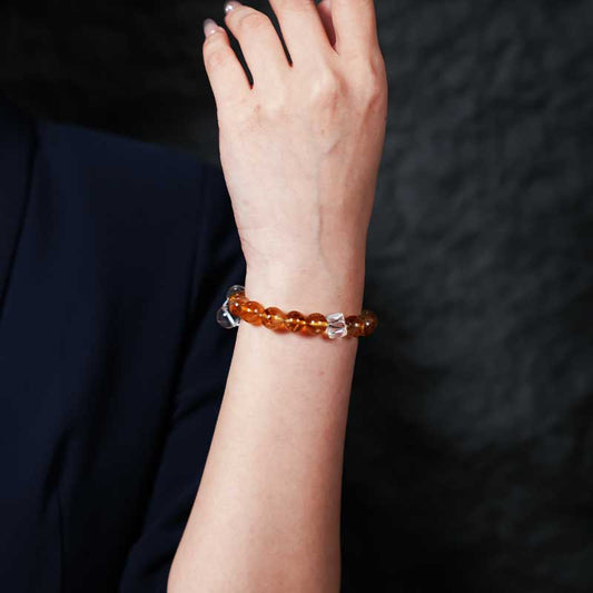 TaoVella White Crystal & Citrine Protection Bracelet for Wealth and Spiritual Clarity - Spiritual Jewelry for Wealth, Protection & Healing | TaoVella