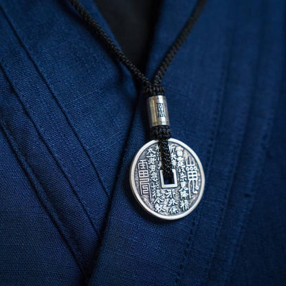 TaoVella 999 Silver Protection Necklace | Guardian Talisman for Wealth & Misfortune Cleansing - Spiritual Jewelry for Wealth, Protection & Healing | TaoVella